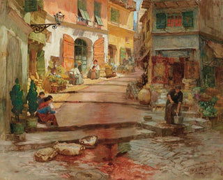 Frederick Arthur Bridgman - Rue Droite dans le vieux Nice.webp