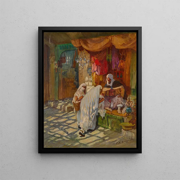 Le Bazar - Frederick Arthur Bridgman — oprawiony obraz na ścianie