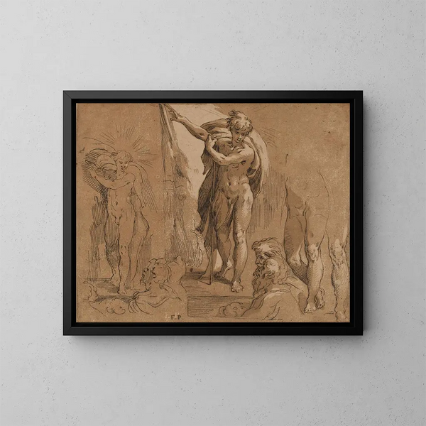 Święty Jan Chrzciciel - Frederick Bloemaert — oprawiony obraz na ścianie