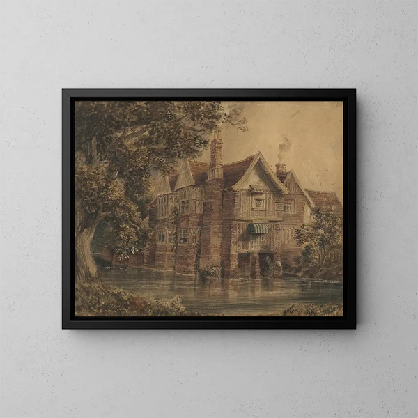 dawny Farnham Hall, Suffolk - Frederick George Reynolds — oprawiony obraz na ścianie