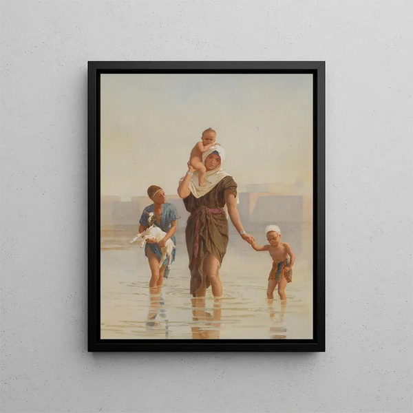 Opuszczenie wioski - Frederick Goodall — oprawiony obraz na ścianie