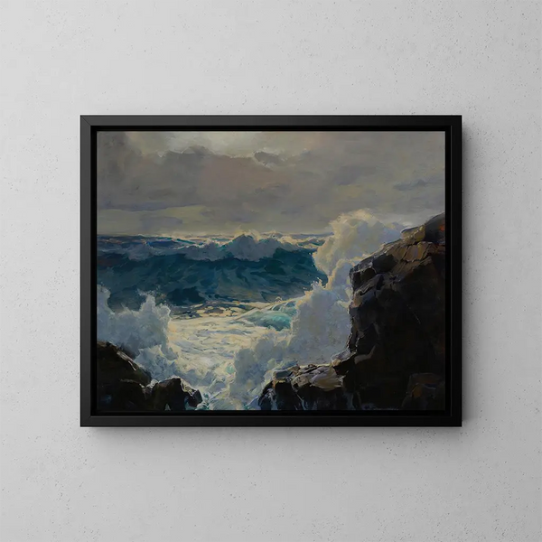 Rozbite fale - Frederick Judd Waugh — oprawiony obraz na ścianie