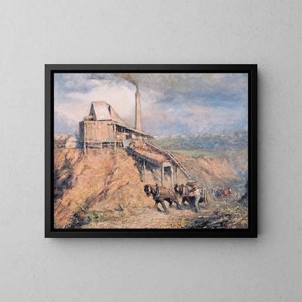 Stary młyn kamienny, Kopalnia - Frederick McCubbin — oprawiony obraz na ścianie