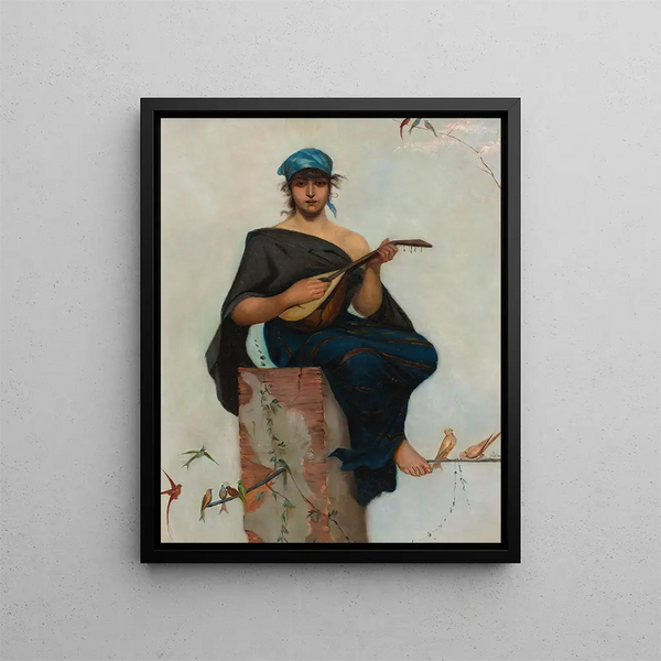 Le joueur de luth - Frederik Hendrik Kaemmerer — oprawiony obraz na ścianie