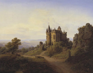 Zamek Bresheim nad rzeką Eifel - Frederik Sødring — widok dzieła