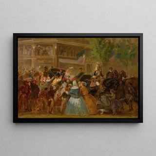 French School - Emperor Napoleon III And Empress Eugenie In A Carriage.webp
