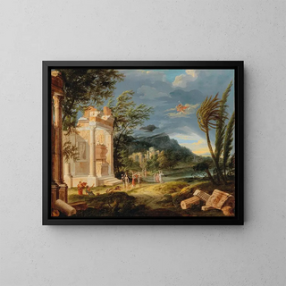 French School - Stormy Landscape with figures and Hermes.webp