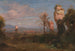 pejzaż południowy z ruinami i palmami - Friedrich August Elsasser — widok dzieła