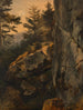 pejzaż z skalistą ścianą Dürre Wand - Friedrich August Matthias Gauermann — widok dzieła