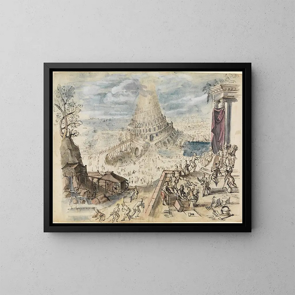 La Tour de Babel - Friedrich Brentel — oprawiony obraz na ścianie