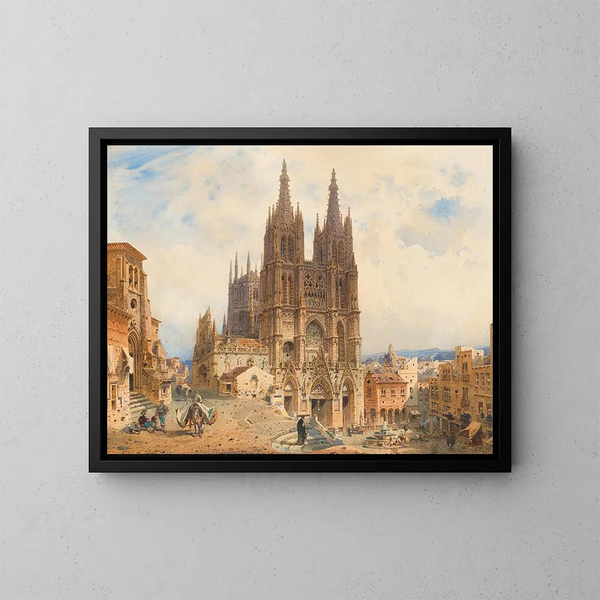 La cathédrale de Burgos - Friedrich Eibner — oprawiony obraz na ścianie