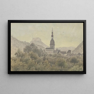 Friedrich Eugen Peipers - Schandau with the Lilienstein.webp