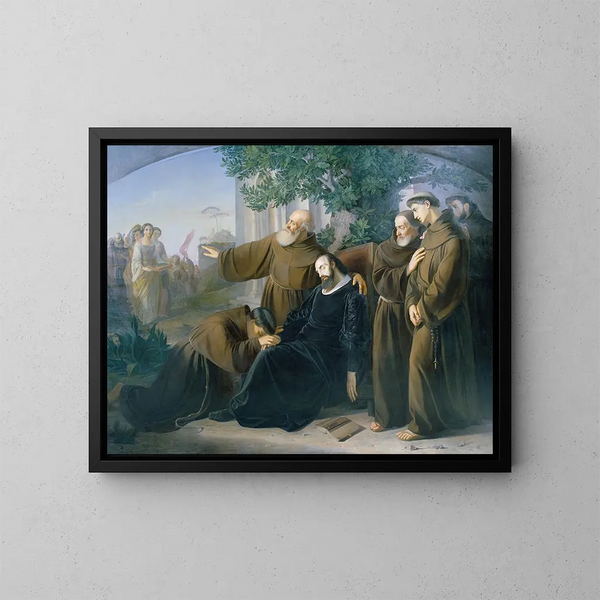 Śmierć Torquato Tasso - Friedrich Friedländer — oprawiony obraz na ścianie