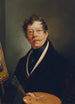 Autoportret w pracowni - Friedrich Johann Gottlieb Lieder — oprawiony obraz na ścianie