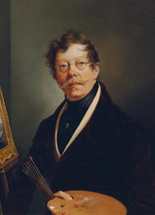 Friedrich Johann Gottlieb Lieder - Selbstbildnis an der Staffelei.webp