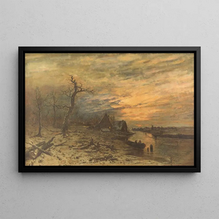 Friedrich Joseph Nicolai Heydendahl - Winter landscape at twighlight.webp