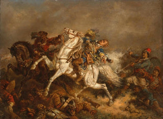 Friedrich Kaiser - King Gustav II Adolf of Sweden 15941632 at the Battle of Ltzen.webp