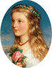 Portret dziewczynki z kwiatami i różami - Friedrich Krepp — widok dzieła
