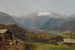 Widok z Hütteneckalm na jezioro Hallstatt i Dachstein - Friedrich Loos — widok dzieła