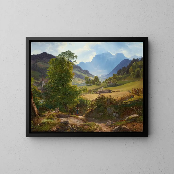 La Ramsau near Berchtesgaden - Friedrich Loos — oprawiony obraz na ścianie