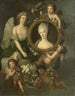 Portret Wilhelmine z Prus w medalionie z aluzjami do jej małżeństwa z księciem Wilhelm V z dnia 4 października 1767 roku w Berlinie Frederika Sophia Wilhelmina - Friedrich Reclam — widok dzieła