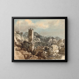 Friedrich Salath - Ruins of a Fortified Tower among Wooded Hills.webp