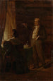 Profesor Dr Ignaz Rudolf Bischoff von Altenstern dyktujący swojej żonie Johannie - Friedrich von Amerling — widok dzieła