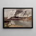 Fabryki w Ivry - Frits Thaulow — oprawiony obraz na ścianie