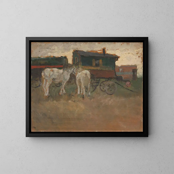 Bretagne - Frits Thaulow — oprawiony obraz na ścianie