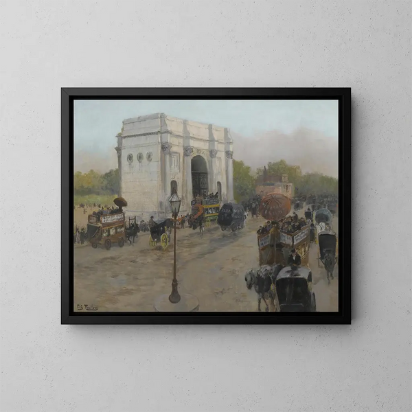 Łuk Triumfalny z Marble Arch, Londyn - Frits Thaulow — oprawiony obraz na ścianie
