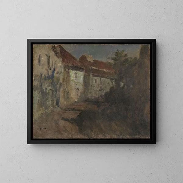 Światło księżyca w Dieppe - Frits Thaulow — oprawiony obraz na ścianie