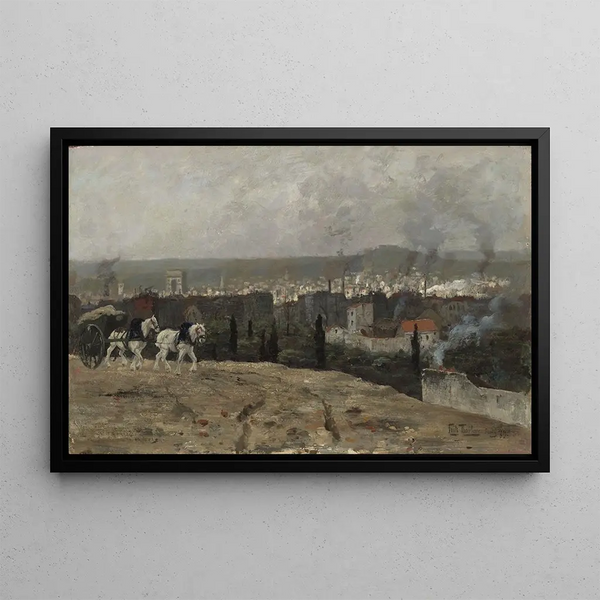 widok paryski - Frits Thaulow — oprawiony obraz na ścianie