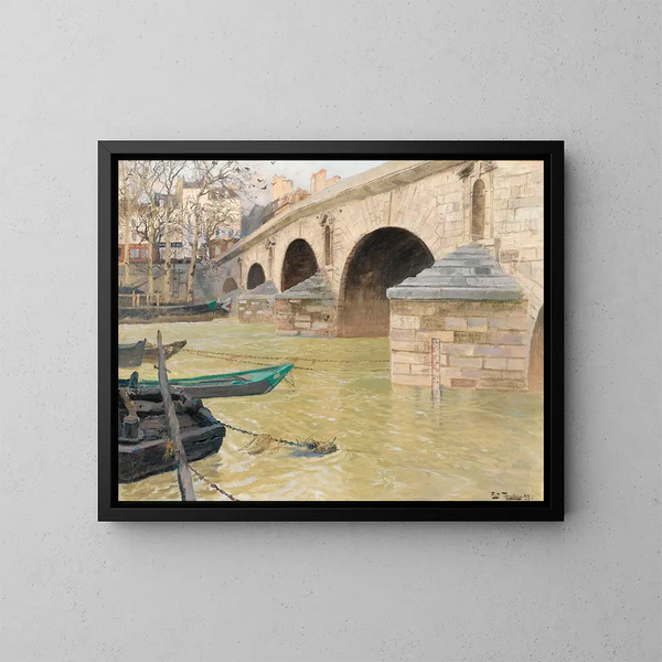 Most Marie w Paryżu - Frits Thaulow — oprawiony obraz na ścianie