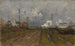 Nadjeżdżający pociąg - Frits Thaulow — widok dzieła
