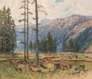 Widok na górę Hochschwab - Fritz Lach — widok dzieła
