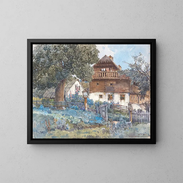 Le Lindenhof à Allerheiligen dans le Mühlkreis - Fritz Lach — oprawiony obraz na ścianie