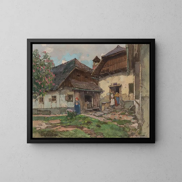 La maison du sacristain à Friesach - Fritz Lach — oprawiony obraz na ścianie