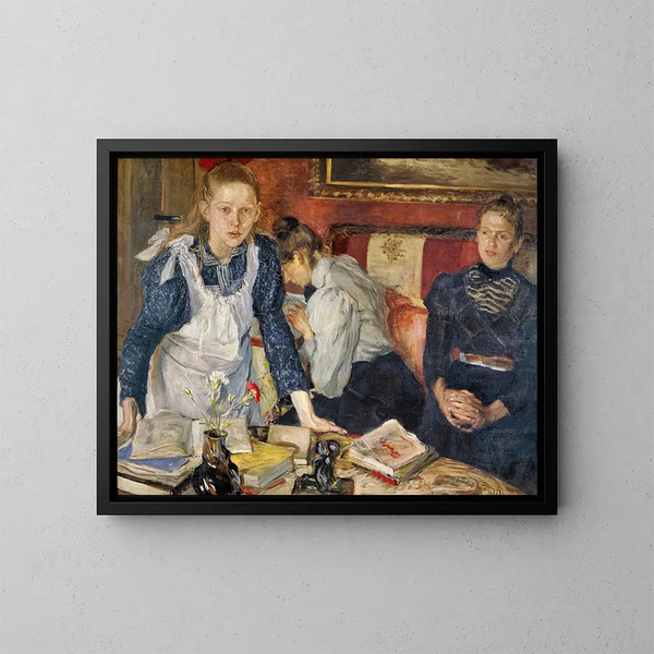 La leçon - Fritz von Uhde — oprawiony obraz na ścianie