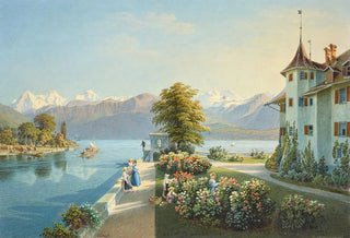 Gabriel Lory the Younger - Ansicht vom Thunersee mit Berner Alpen und Schloss Schadau.webp