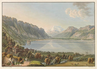 Gabriel Lory the older - Vue de Moutru et du Chateau de Chillon.webp