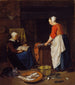 Stara kobieta śpiąca - Gabriel Metsu — widok dzieła