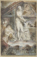 Alegoria o śmierci Voltaire'a - Gabriel de Saint-Aubin — widok dzieła