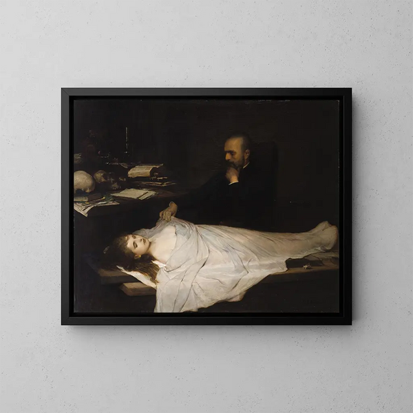 L'anatomie - Gabriel von Max — oprawiony obraz na ścianie