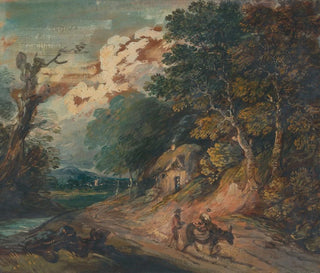 Gainsborough Dupont - Landscape Figure riding a donkey.webp