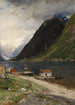 pejzażu fiordu - Georg Anton Rasmussen — widok dzieła