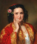 Portret młodej kobiety w stroju greckim - Georg Decker — widok dzieła