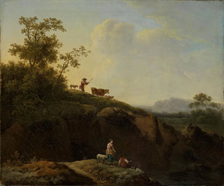 Georg Friedrich Meyer - Abendlandschaft mit Hirten.webp