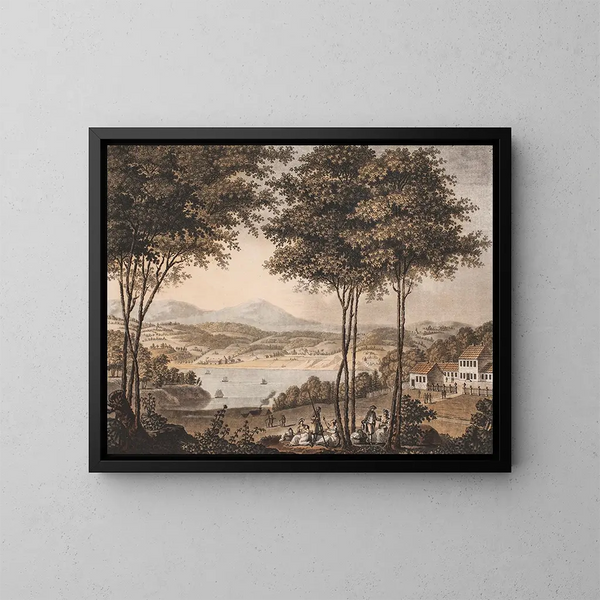 Vue prise près de Hningslst - Georg Haas — oprawiony obraz na ścianie