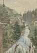 Ruisseau alpin avec maisons - Georg von Krieg — widok dzieła