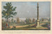 Widok z Pomnika Kapitana Grenville aż do Świątyni Greckiej w Ogrodach Hrabiego Temple w Stowe w Buckinghamshire - George Bickham starszy — widok dzieła